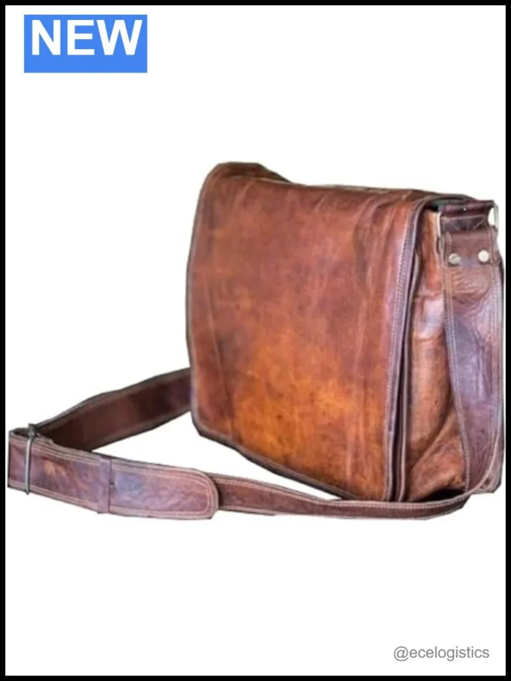 Leather Messenger Bag Handmade Laptop Bag Satchel Padded School Bag